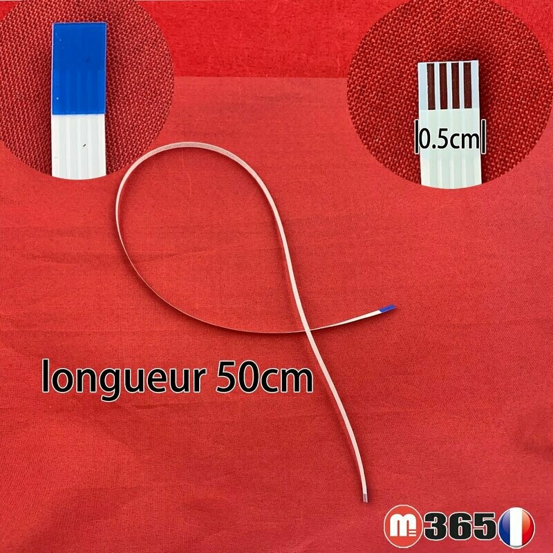 nappe 4 pins 50cm*0.5cm Connecteurs  en opposé face