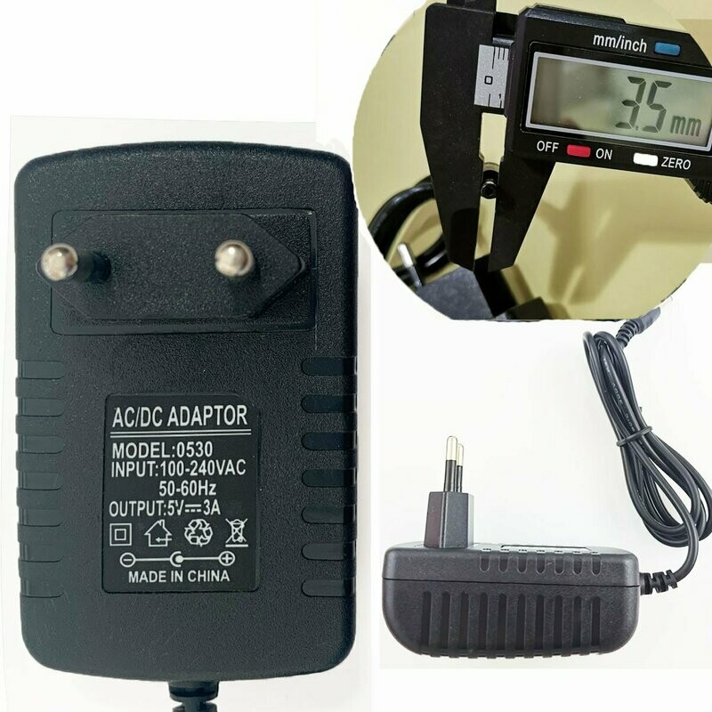3.5mm * 1.35mm UE Plug Chargeur AC 100-240V À DC 5V 3A Adaptateur D'alimentation