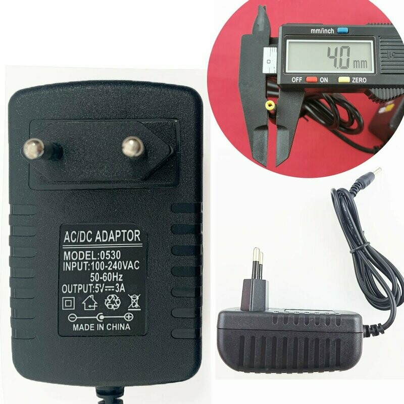 4.0mm * 1.7mm UE Plug Chargeur AC 100-240V À DC 5V 3A Adaptateur D'alimentation