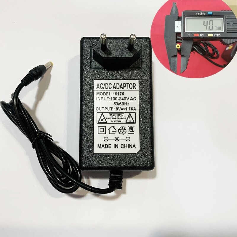 19V 1.75A  UE Plug Chargeur AC 100-240V À DC 19V Adaptateur alimentation ASUS E203N E402S E402W E402Y E502M E502N