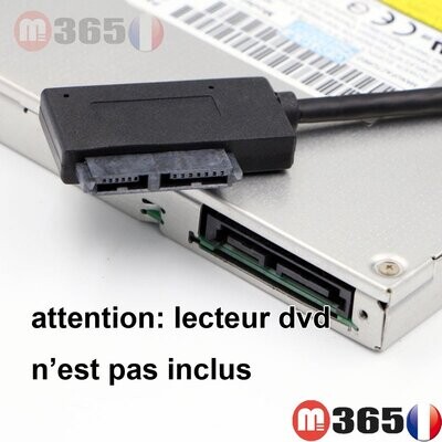 7+6 13Pin connecteur SATA lecteur DVD interne vers usb Câble Adaptateur