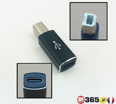 Adaptateur USB Type C Femelle vers USB Type B Mâle Scanner Imprimante ordinateur