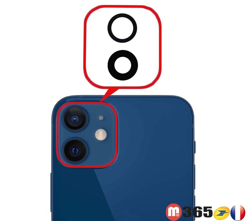 iPhone 12  LENTILLE VERRE appareil photo verre camera arriere