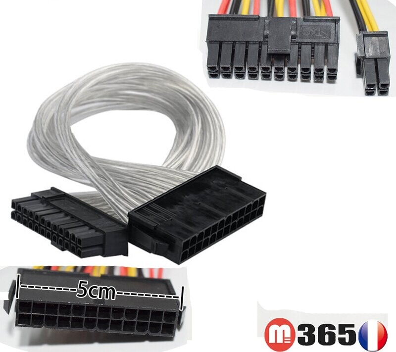 Cable 24 pins prolongateur Alimentation de carte mere 24 pins cable rallonge