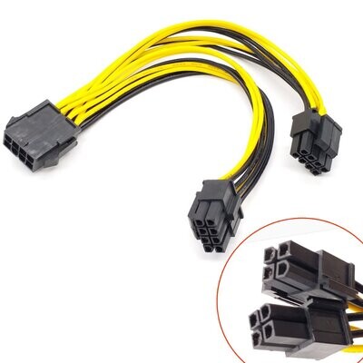 Cable 8 pins cpu 1vers2 / 8 femelle vers 2* 8 pins mâle (2* 4+4)
