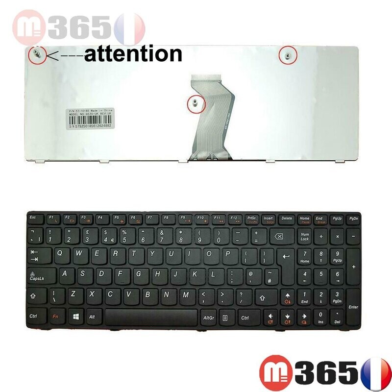clavier format francais azerty pour lenovo G570 A Z560A Z565 G575GX G575GL G770