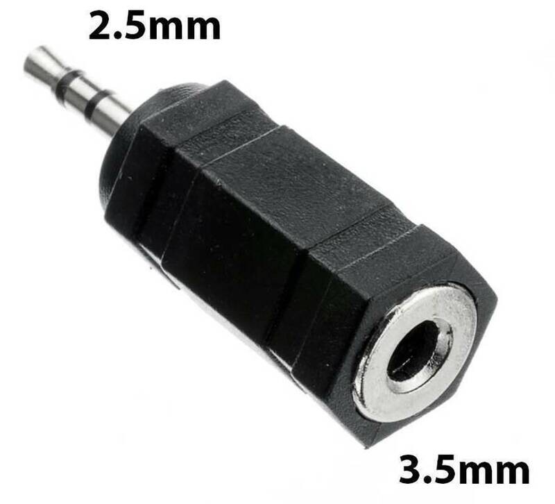 ADAPTATEUR  JACK MALE 2.5MM vers JACK FEMELLE 3.5 MM STEREO