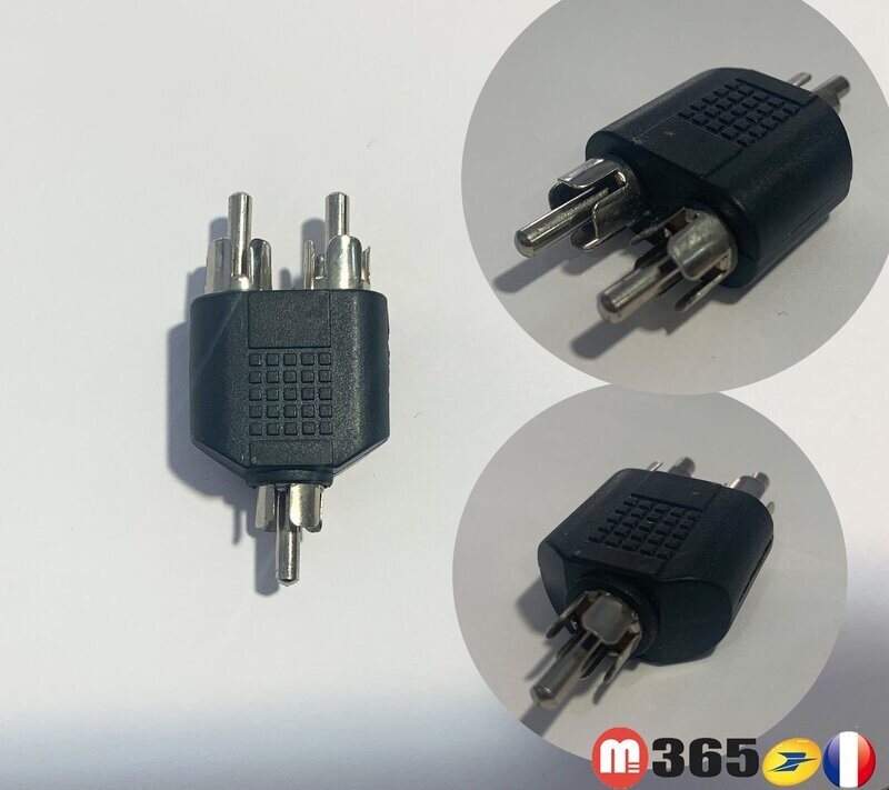 adaptateur RCA mâle vers 2 mâle adaptateur rca 1 vers 2