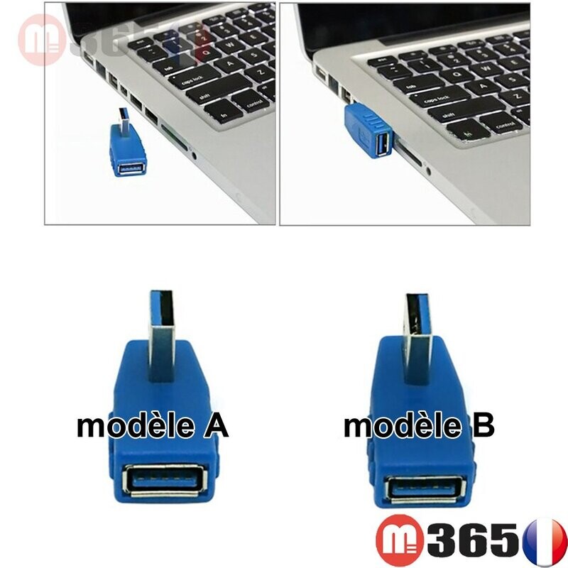 usb 3.0 Adaptateur usb connecteur Coude à 90° degrés