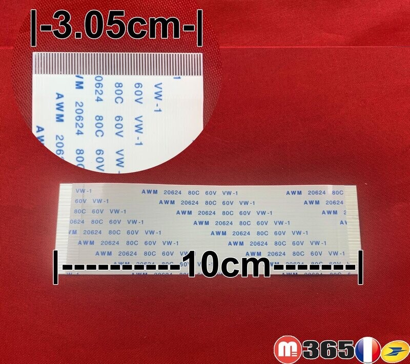 nappe 60 pins 20cm*3.05cm Connecteurs  en opposé face