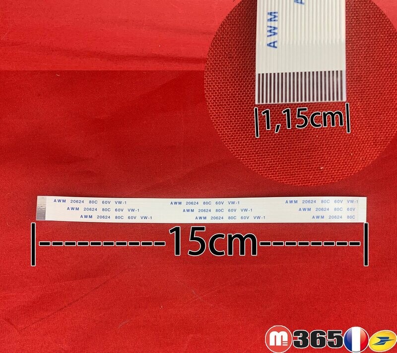 nappe 22 pins 15cm*1.15cm Connecteurs  en même face