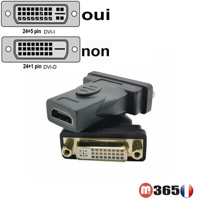 Adaptateur HDMI femelle vers dvi 24+5 femelle DVI adapter