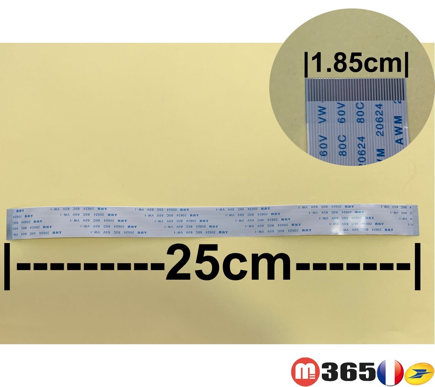 nappe 36 pins 25cm*1.85cm Connecteurs  en même face