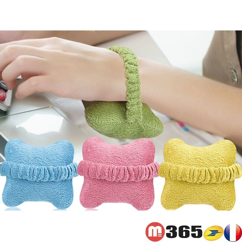 Le petit coussin de poignet soulage la fatigue des mains souris