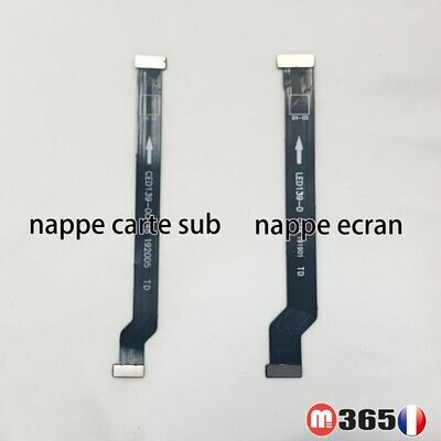 lot de 2 Nappe connecteur ecran / carte sub nappe interne oneplus 7 1+ 7