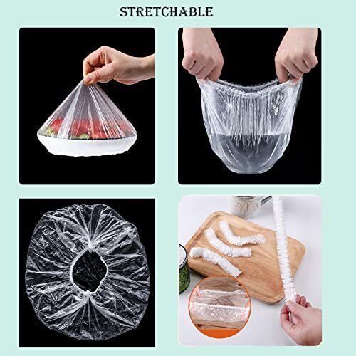 lot de 100 Pièces Sac de Conservation Film Alimentaire Charlotte Alimentaire