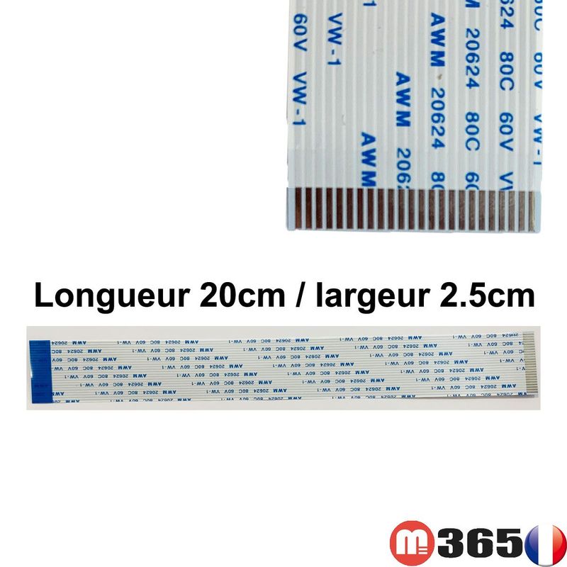 nappe 24 pins 20cm*2.5cm Connecteurs  en opposé face
