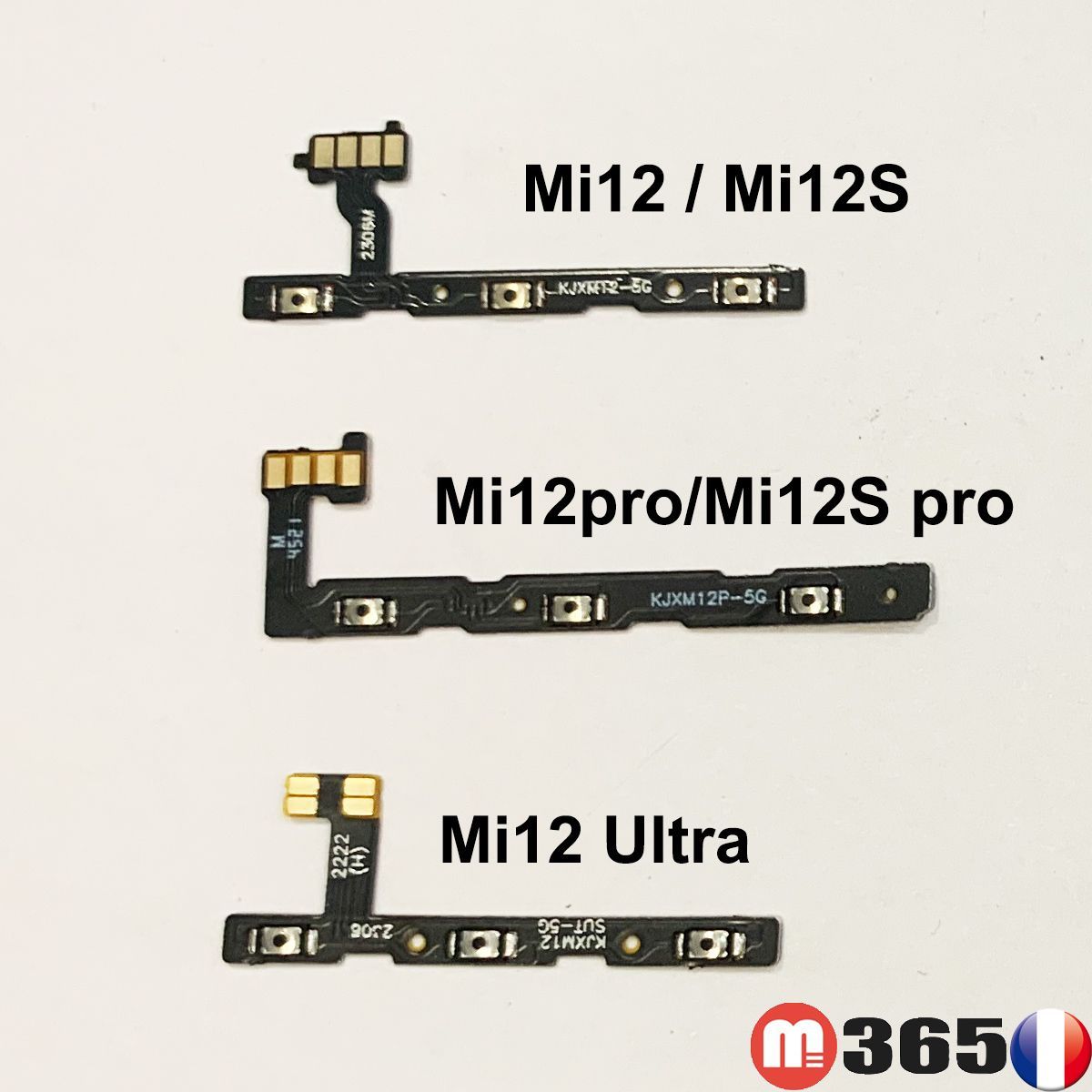 xiaomi Mi12 series Nappe ON/OFF bouton POWER ALLUMAGE