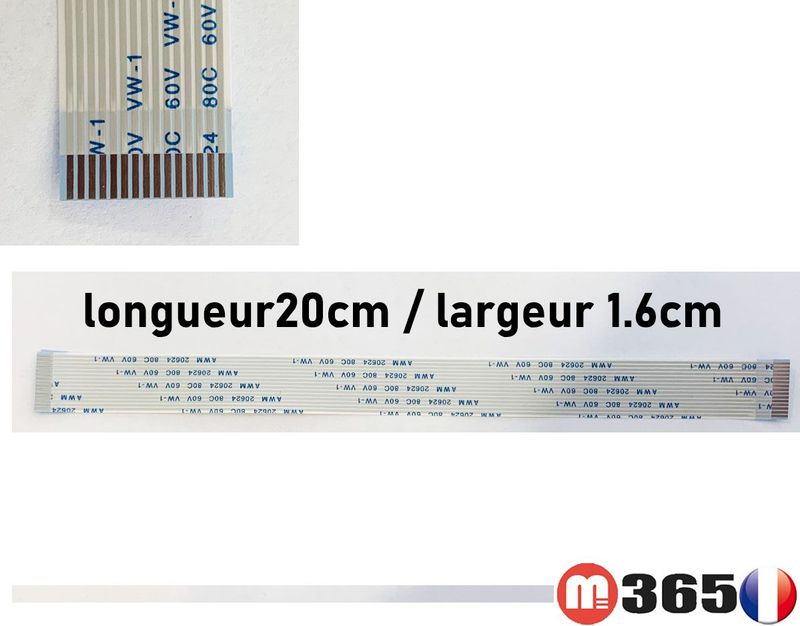 nappe 15 pins 20cm*1.6cm Connecteurs  en même face