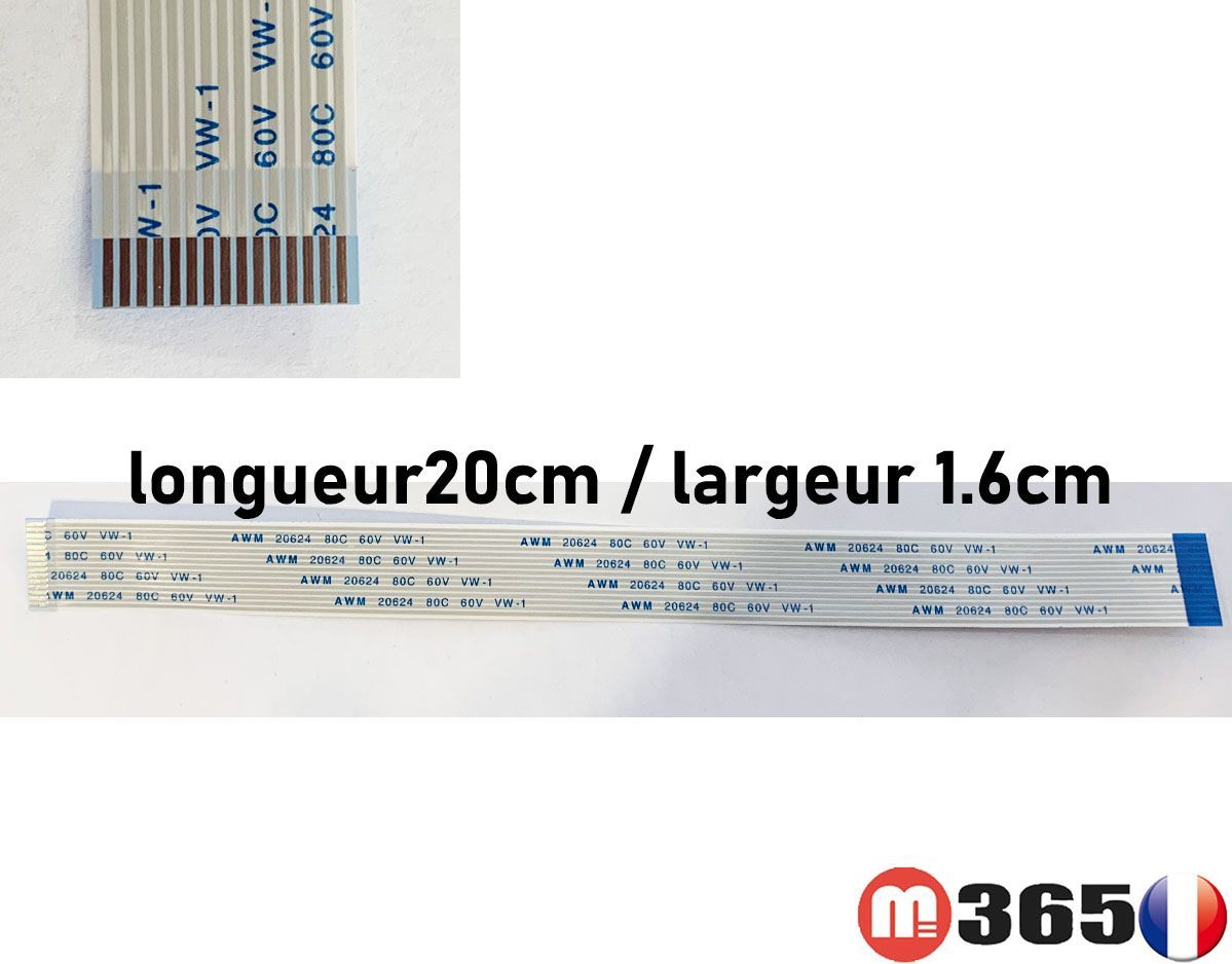nappe 15 pins 20cm*1.6cm Connecteurs  en opposé face