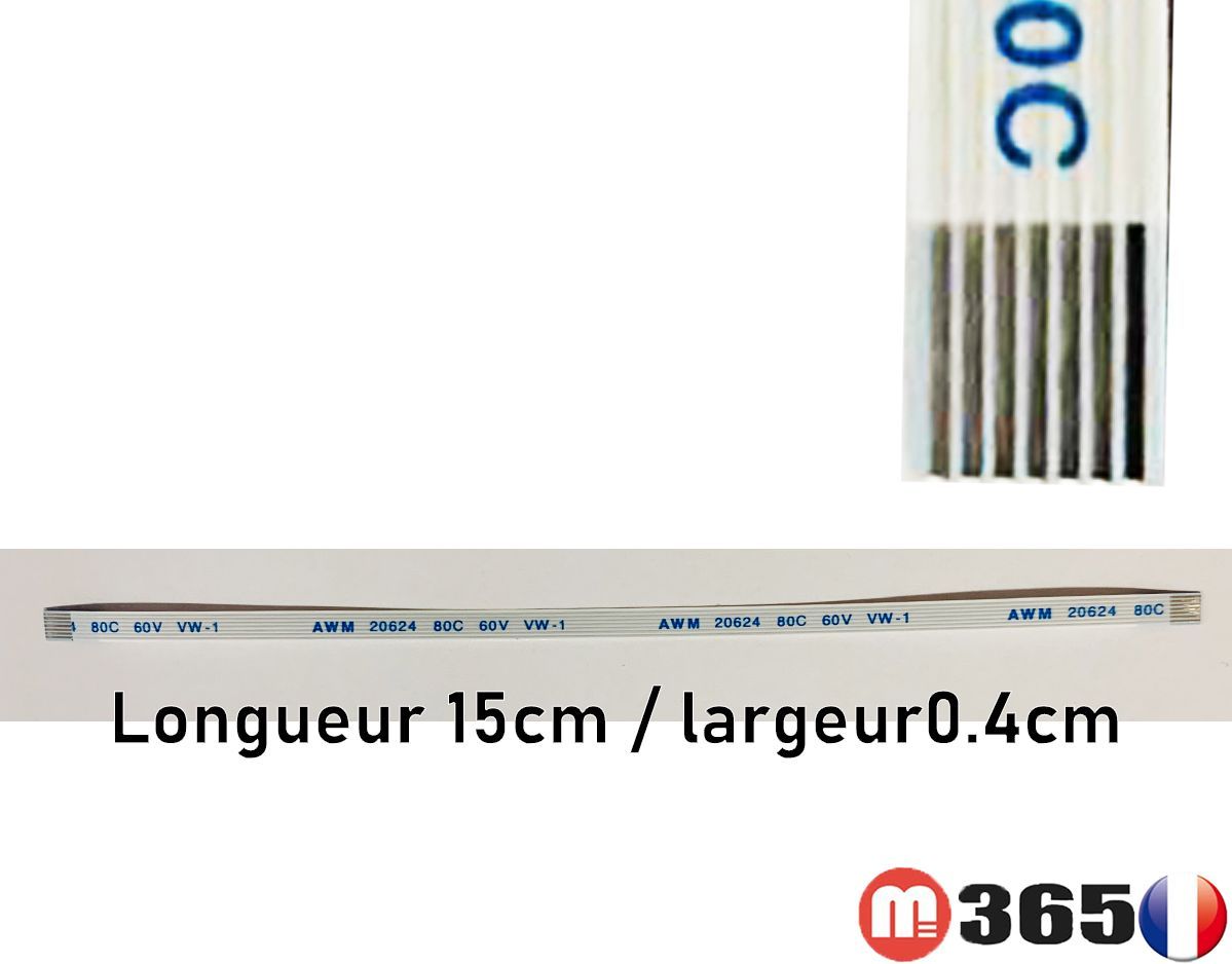 nappe 7 pins 15cm*0.4cm Connecteurs en même face