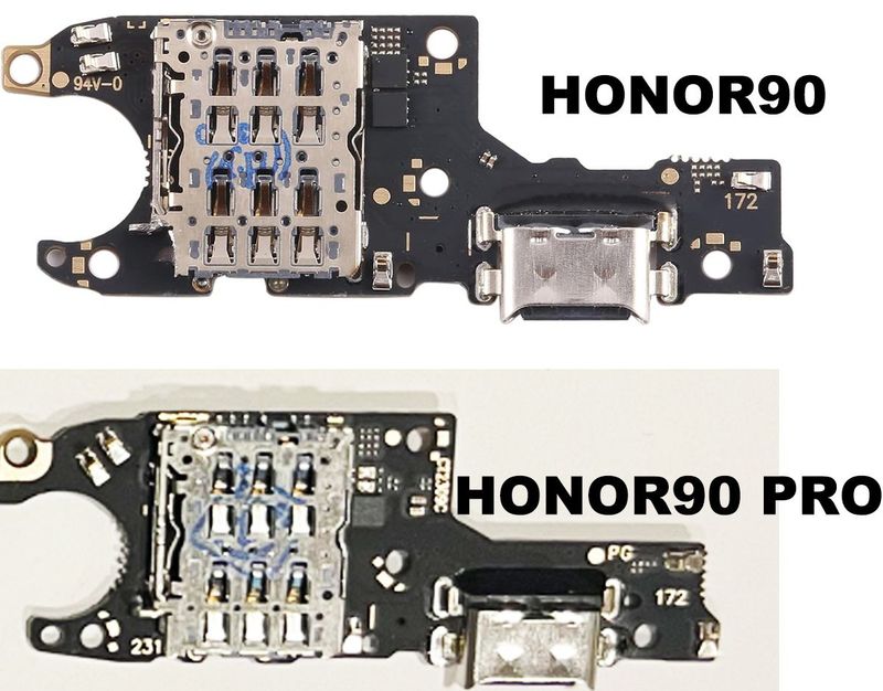 honor 90 / honor 90 pro Connecteur Chargeur type-C Dock microphone lecteur sim