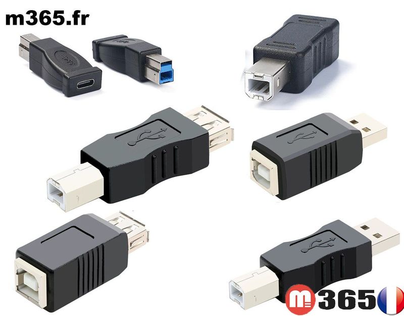 Adaptateur USB  vers USB Type B USB Scanner Imprimante ordinateur ..