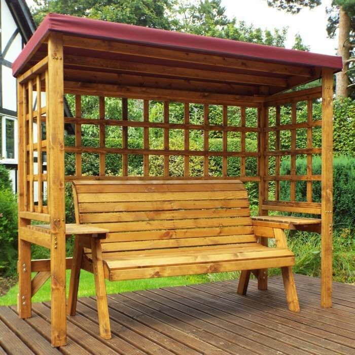 Wentworth Three  Seater Arbour Burgundy