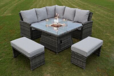 Casual Dining Fire Pit Set