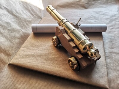 Naval cannon replica 3D STEP + 2D blueprints technical documentation Naval cannon replica 3D STEP + 2D blueprints technical documentation