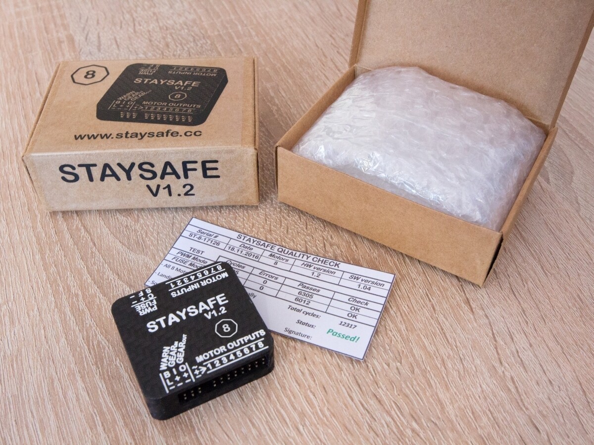 Staysafe 8 - UAV/Drone Throttle Cut / Parachute Aux Safety System