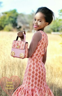 Princess Sivuyile fishtale dress & handbag combo