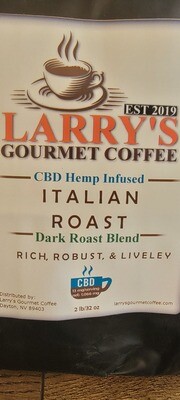 Larry's CBDHemp-Infused Gourmet Coffee - Italian Dark Roast (2lb)