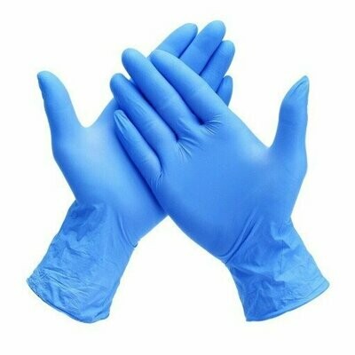 Gloves, Blue Nitrile 200 Count (100 pr. box, Lg.)