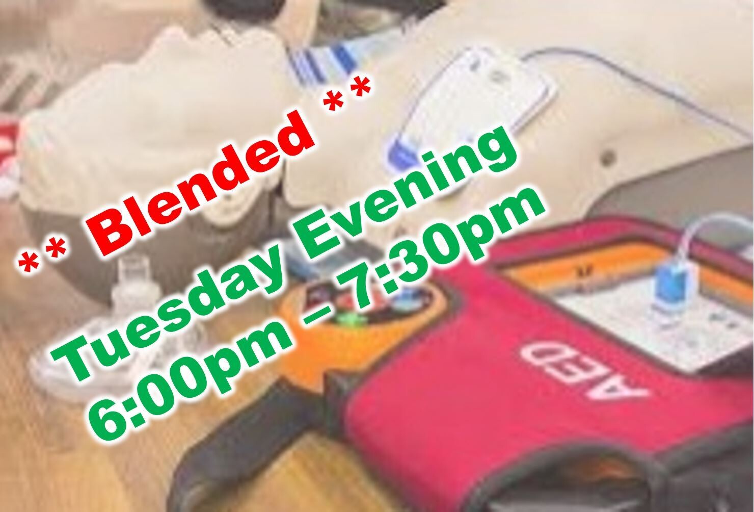 Aug. 23rd, 2022 (Tuesday) 6:00pm-7:30pm CPR Class