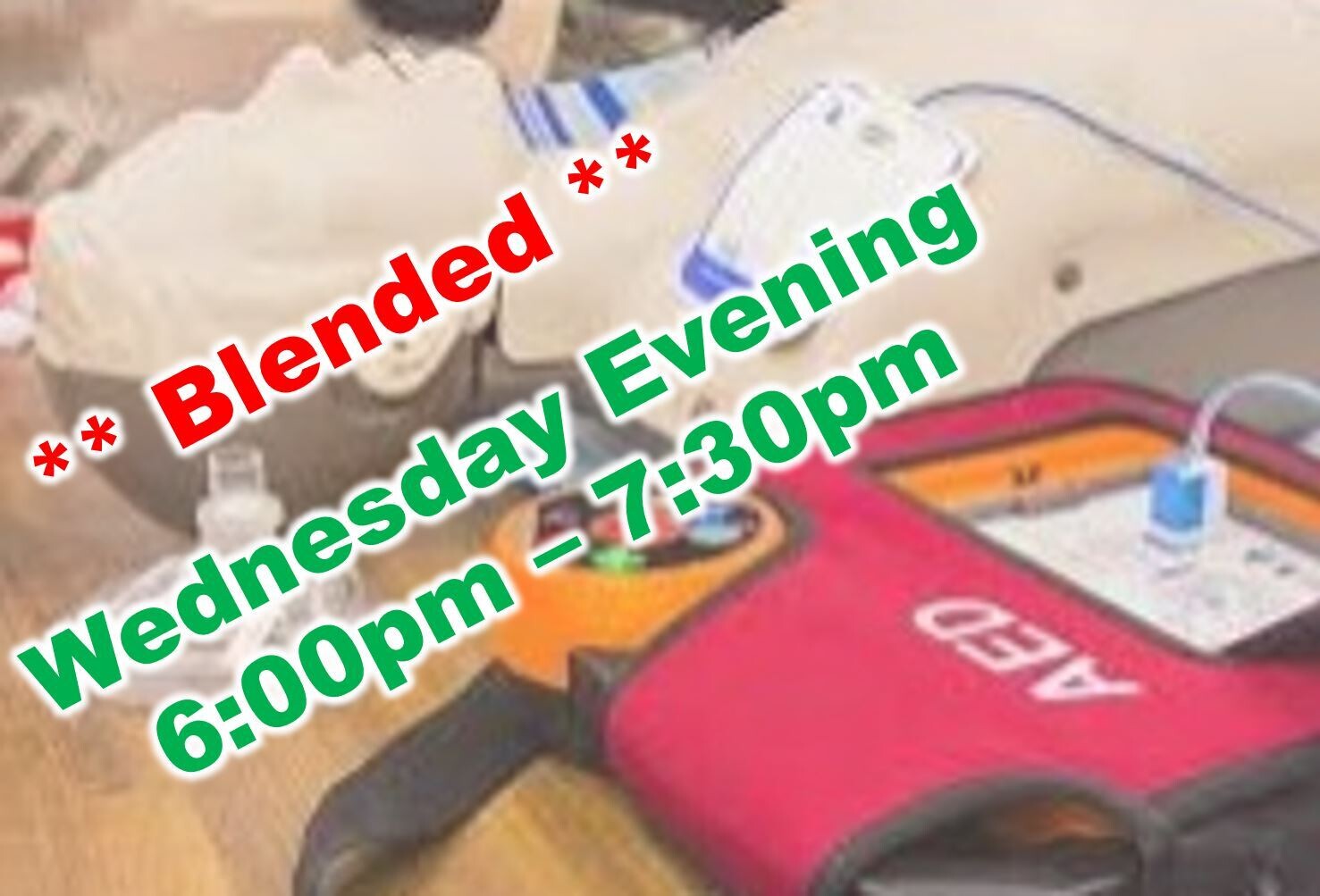 Jan. 26th, 2022 (Wednesday) 6:00pm-7:30pm CPR Class
