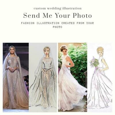 Custom Wedding Bridal Fashion Illustration
