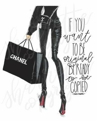 Chanel Louboutin Fashion Illustration Print