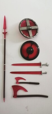 Viking vs Barbarian red energy weapons pack