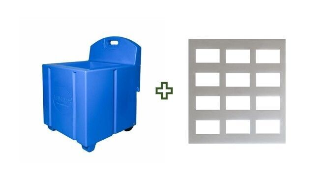 Blue Haycube & Trickle Feeder Grill - Large Hole