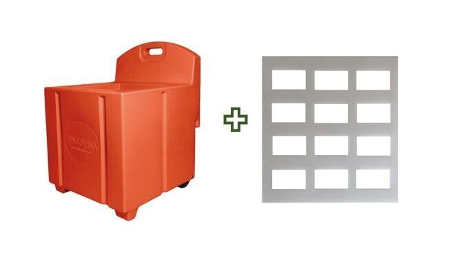 Orange Haycube & Trickle Feeder Grill - Large Hole
