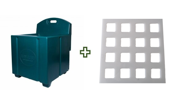 Green Haycube & Trickle Feeder Grill - Medium Hole