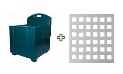 Green Haycube & Trickle Feeder Grill - Small Hole