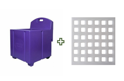 Purple Haycube & Trickle Feeder Grill -Small Hole