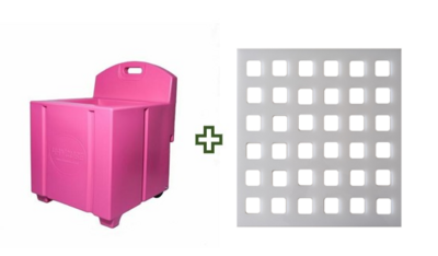 Pink Haycube & Trickle Feeder Grill - Small Hole