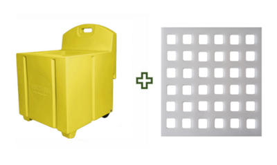 Yellow Haycube & Trickle Feeder Grill - Small Hole