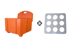 **New!** Orange Haycube Mini & Trickle Feeder Grill - Large Hole