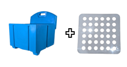 Blue Haycube Mini & Trickle Feeder Grill - Small Hole