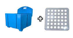 **New!** Blue Haycube Mini & Trickle Feeder Grill - Small Hole