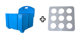 Blue Haycube Mini & Trickle Feeder Grill - Large Hole
